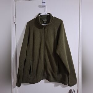 Eddie Bauer Men's Forest Green Fleece Jacket